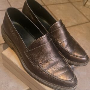 Classic Leather Penny Loafers in Dark Brown